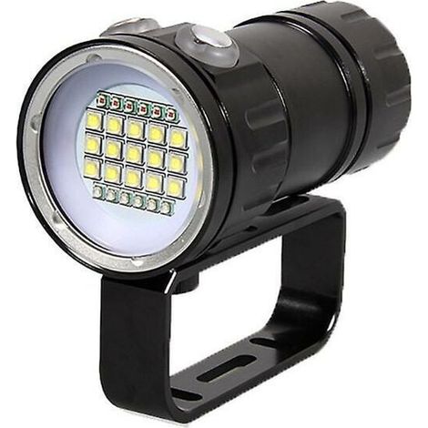 Taschenlampe - Tauchlicht, 180 W, 18000 Lumen, Unterwasser, 80 m Lichter, wasserdichte Tauchtaschenlampe für Tauchaktivitäten für Outdoor-Camping, (Schwarz) -