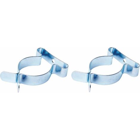 2x Collier de serrage fermé en acier zingué Outils Pelle Rateau Manche Tube Tuyau Gaine Câble, 31-34mm