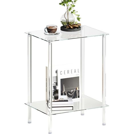 Table D'appoint Verre Transparent Bout De Canape (1/5)