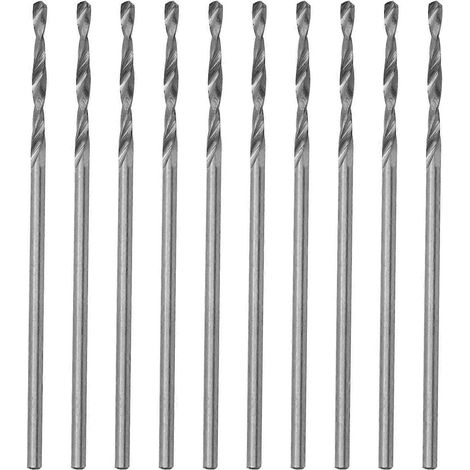 10-teiliges Set mit Spiralbohrern mit geradem Schaft, 1,4 mm, inklusive Körnerbohrern und Zubehör.
