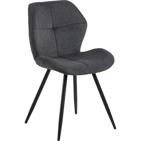 Petri Chaise de salle à manger, gris, noir. (1/5)