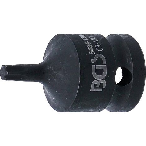 Douille à Embouts à Choc 42 mm - 12,5 mm (1/2), Profil Torx T30 - Résistante et Précise, Acier - D-Work
