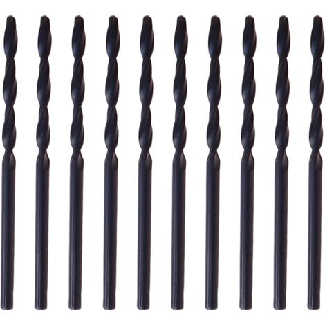 Foret HSS 3 mm - Point Divisé 118° - Acier Rapide 4241 Revêtement Oxyde Noir - Pour Métal Bois Plastique - Lot de 10 (1/5)