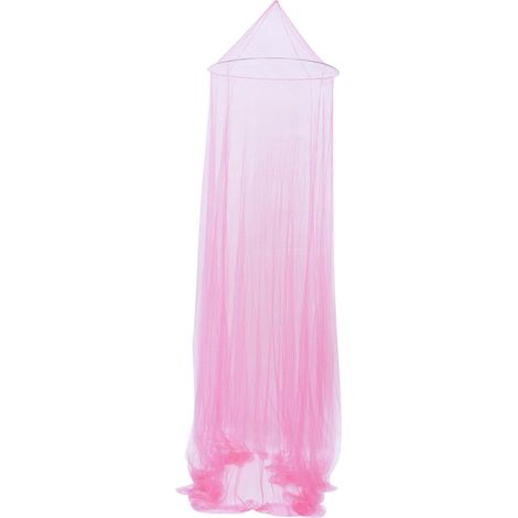 Moustiquaire ronde amovible pour berceau, rose clair (1/5)