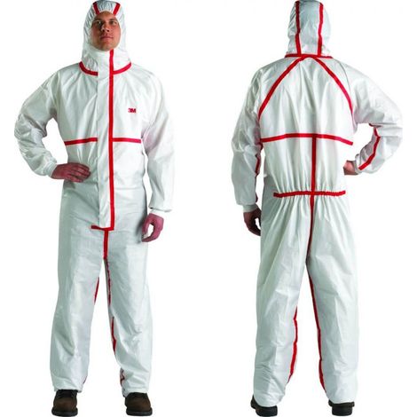 Mono desechable blanco-rojo M de 3M 3M 4565M (1/5)