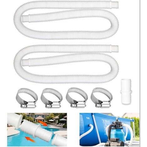 Tuyau de Rechange pour Piscine,Tuyau pour Pompe de Piscine,Tuyau de Piscine,Piscine Tuyau de Rechange 32mm (Blanc) (1/5)