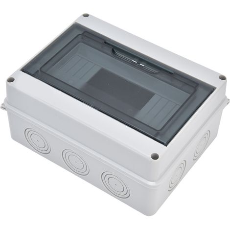 Boîte de dérivation étanche IP65 8 voies extérieure, coffret électrique étanche pour disjoncteur et câblage. (1/5)
