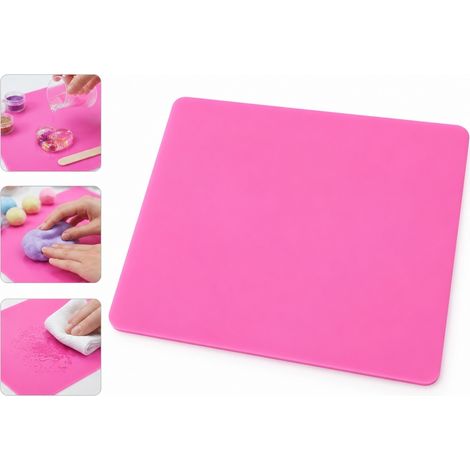 Tapis silicone souple pour resine et argile, finition anti-adhesive 20 x 30 cm, rouleau compact (1/5)