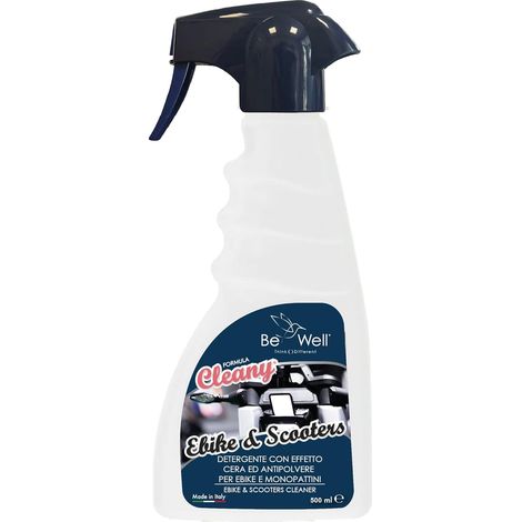 CLEANY Detergente Sgrassante Protettivo per Bicicletta, Ebike, Scooter, Monopattini – EFFETTO CERA Idrorepellente Detergente Professionale Spray 500 ml – Elimina Grasso e Incrostazioni, Brillantezza (1/5)