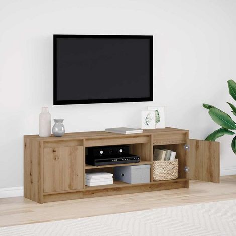 vidaXL Mobile TV Marrone 139.5 x 34 x 50 cm Legno multistrato