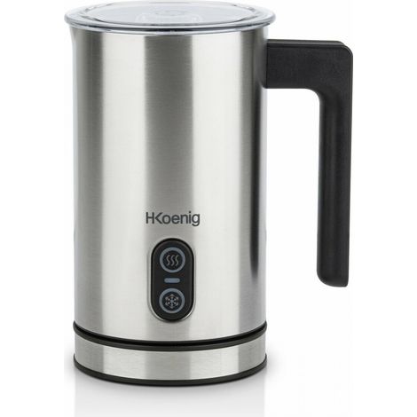 Mousseur à lait électrique 0,24 L – Acier inoxydable double paroi – Base électrique amovible – Arrêt automatique – 500 W – Hkoenig