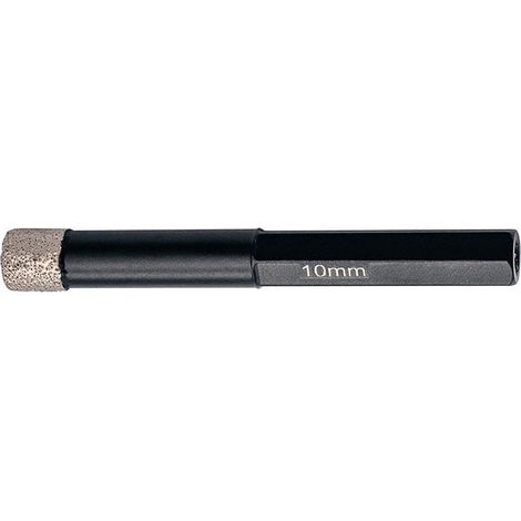 Mèche diamantée 10 mm. hexagonale avec cire de refroidissement FORTIS (1/4)
