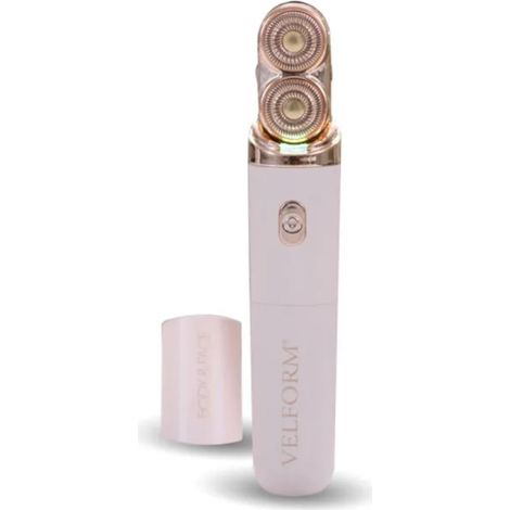 Venteo – Epilateur visage et corps à lumière pulsée – Têtes flottantes plaquées or 18 carats – Épilation sans douleur – Lumière LED intégrée – Compact rose (1/5)