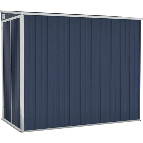 Cobertizo de jardín cobertizo para cabaña cobertizo para almacenamiento cobertizo exterior para herramientas robusto montado en la pared 118 x 194 x 178 cm acero antracita 020022329