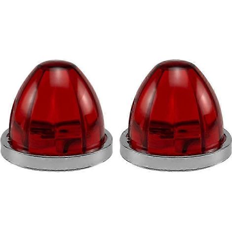 2 feux de position latéraux à LED en forme de pastèque pour semi-remorque, clignotants, feux stop, éclairage sous roue A (1/5)