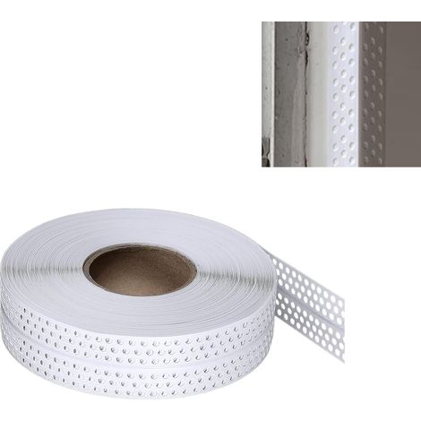 Ruban d'Angle pour Plaques de Plâtre Auto-Adhésif 5 cm x 40 m Profil de Protection d'Angle PVC pour Angles Intérieurs et Extérieurs pour Joints de Cloisons Sèches (1/5)