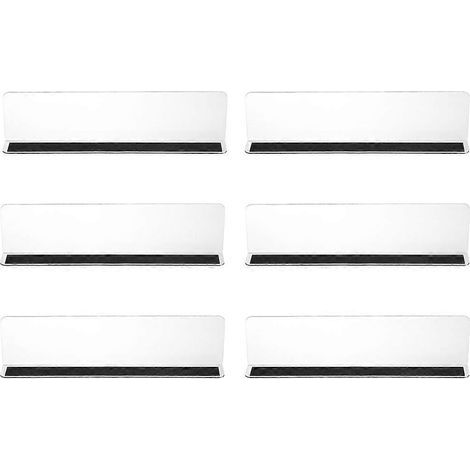 lot de 6 séparateurs d'étagères en forme de L, cloisons en plastique, séparateurs de marchandises pour magasins-25X7X6CM (1/3)