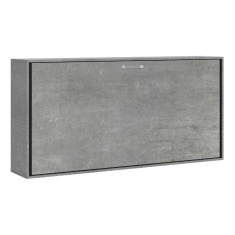 Lit escamotable horizontal gris ciment Bounto 85x185- (1/5)