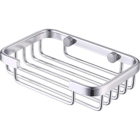 CHOYCLIT Porte Savon Mural Vis Porte Savon Douche Aluminium Boite a Savon Argent