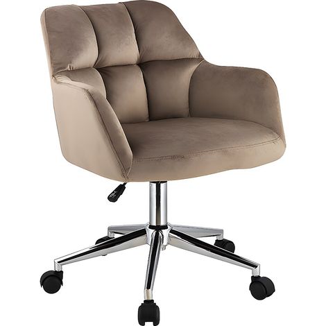 Sedia da ufficio Altezza regolabile in Velluto Beige - PEGA