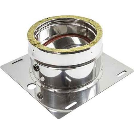 PIASTRA DI BASE CON SCARICO CONDENSA DOPPIA PARETE Ø 180/230 mm