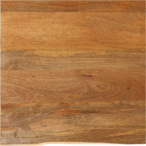 Tischplatte mit Baumkante 60x60x2,5 cm Massivholz Mango