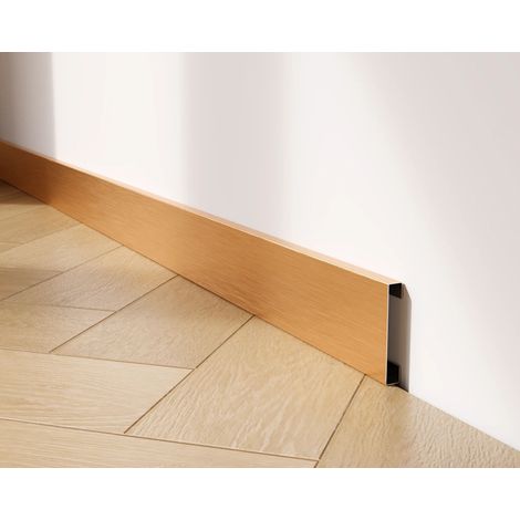 Sockelleiste FC aus Edelstahl 80 mm x 2700 mm - Kupfer satiniert