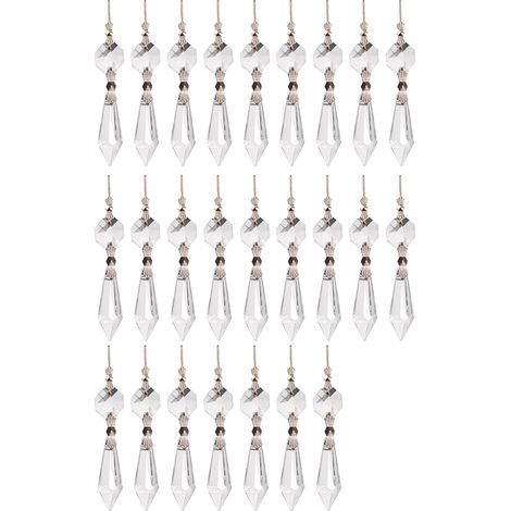 Pendentif Cristal - Prisme Réfracteur Arc-en-Ciel pour Lustre Fenêtre Décoration Intérieure Extérieure - 25 Pièces (1/5)