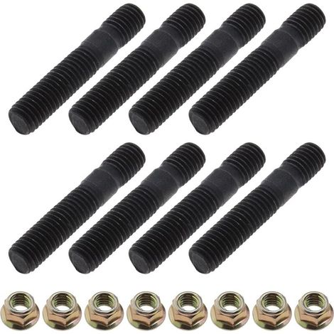 16-teiliges Auspuffkrümmer-Bolzen-Kit mit Kontermutter M8 x 1,25 mm, kompatibel mit Morris Sissan Siimca (1/4)