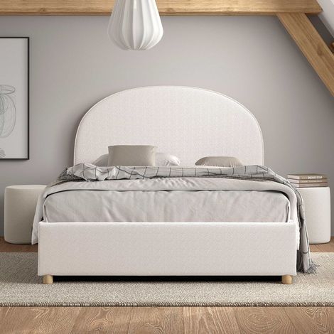 Lit simple Maeva avec tables de chevet - 140x200cm - avec (1/5)
