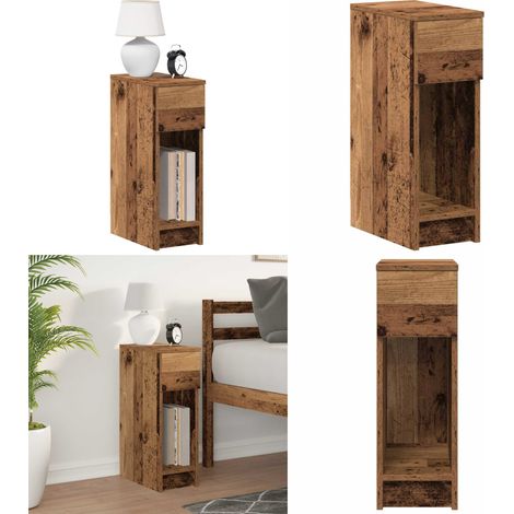 Nachttisch mit Schublade Altholz-Optik 20x36x60 cm - Schubladen - Altholz (1/5)