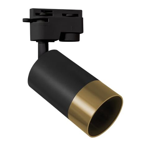 Plafoniera GU10 da 35W nera e oro a forma di trombone TRA Ideus 04088