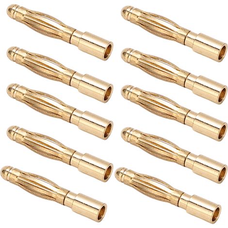 10x fiche lanterne 2.0mm bornes banane laiton nickelé cuivre pur pour raccordement circuit maquette audio (1/5)