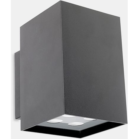 LEDS C4 Afrodita Power LED Exterior LED Up Down Light Urban Grey IP55 17.4W 4000K