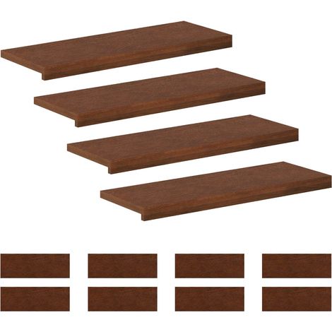 Stufenmatten 12 Stk. 80 x 25 x 2 cm Dunkelbraun vidaXL