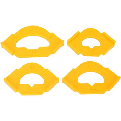 Jeffergarden 4 Gabarits pour fraiseuses Radius Pro Kit Jig de Routage Bois Arêtes Droites Arrondies R20T20 R25T25 R30T30 R40T40 Jaune - Outillage Bois Professionnel (1/5)