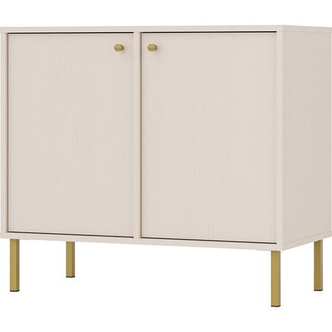 Selsey OKTIO Buffet 2 portes avec pieds noirs -84 cm - beige