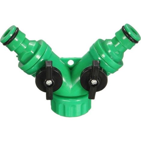 Robuster, professioneller 2-Wege-Gartenbewässerungs-Sprinkler-Y-Adapter mit Schraubanschluss, 1 Stück
