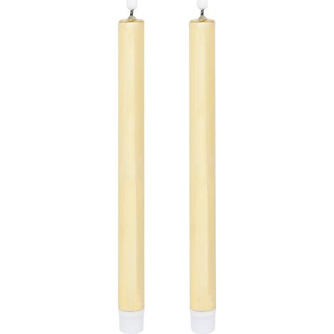 Lot de 2 Bougies lumineuses à LED H 28 cm Doré métallisé - Feeric Christmas (1/3)