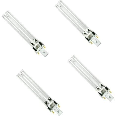 Lampe à ampoule UV 4 pièces 5w 7w 9w 11w 13w, ampoule de remplacement pour ampoules de remplacement UV PLS pour filtre d'étang UVC et clarificateurs (11) (1/5)