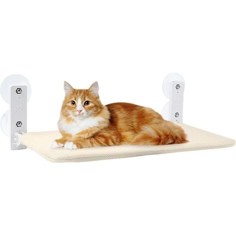 Hamac pour Chat 52 x 30 cm, Lit pour Chat, Fenêtre, Tapis Réversible, jusqu'à 18 kg (1/5)