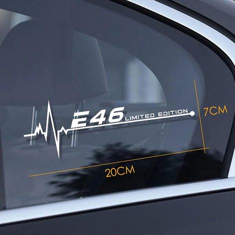 autocollant pour vitre latérale de voiture BMW E28 E30 E34 E36 E39 E46 E53 E60 E61 E62 E70 E87 E90 E91 E92 E93 (E46)