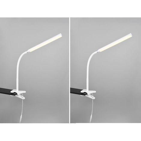 2er SET LED Klemmlampen Weiß dimmbar & 3 Lichtfarben, Höhe 38-69cm (1/5)