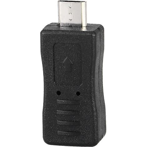 Adaptateur micro USB mâle vers micro USB femelle pour téléphone portable-Black