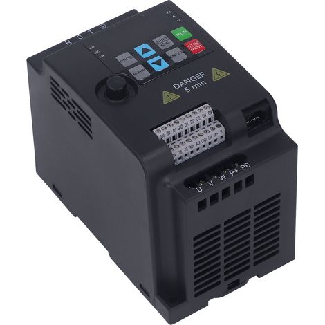 Variateur de fréquence SAKO Mini VFD triphasé à bobine de cuivre, automatique, 6 modes de vitesse, 0,75 kW, CA 0-380 V (1/5)