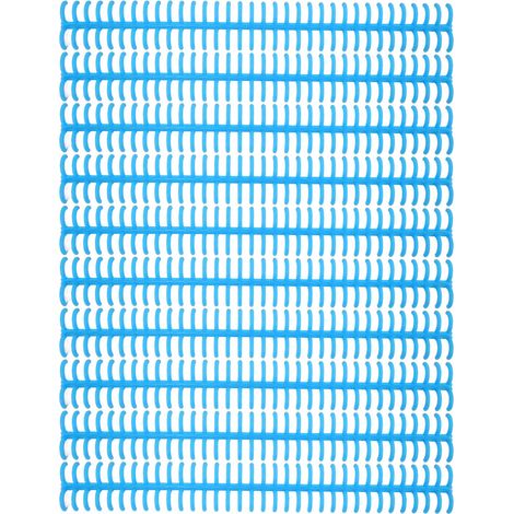 Lot de 10 anneaux de reliure en plastique à 34 trous, pour feuilles mobiles, avec boucle détachable, diamètre 12 mm, bleu (1/5)