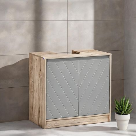 Meuble de salle de bain grigio Rovere 60 x 30 x 59,8 cm (1/5)