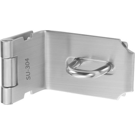 Verrouillage lourd pour cadenas, Verrou de porte, 90 degrés, Verrou de sécurité en acier inoxydable pour porte coulissante/coulissante, Plus épaisseur de nickel satiné,4 pouces