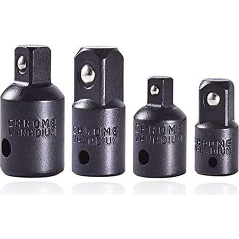 Adaptateur Clé à Cliquet 1/4" 3/8" 1/2" avec Réducteur et Embouts Allen 4 Pièces (1/4)