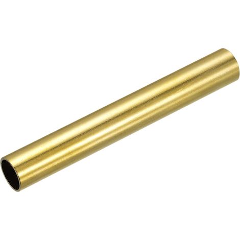 Brass Tube, 14mm OD 1mm Wall Thickness 100mm Length Round Pipe Tube for Industry, DIY Projects (1/5)